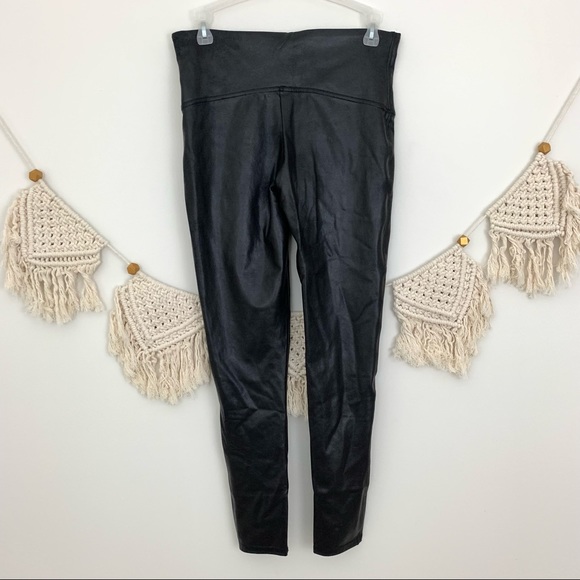 NWT SPANX Black Faux Leather Leggings - Picture 5 of 8